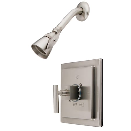 Kingston Brass Shower Faucet, 2, Wall Mount, Brushed Nickel KB8658CQLSO